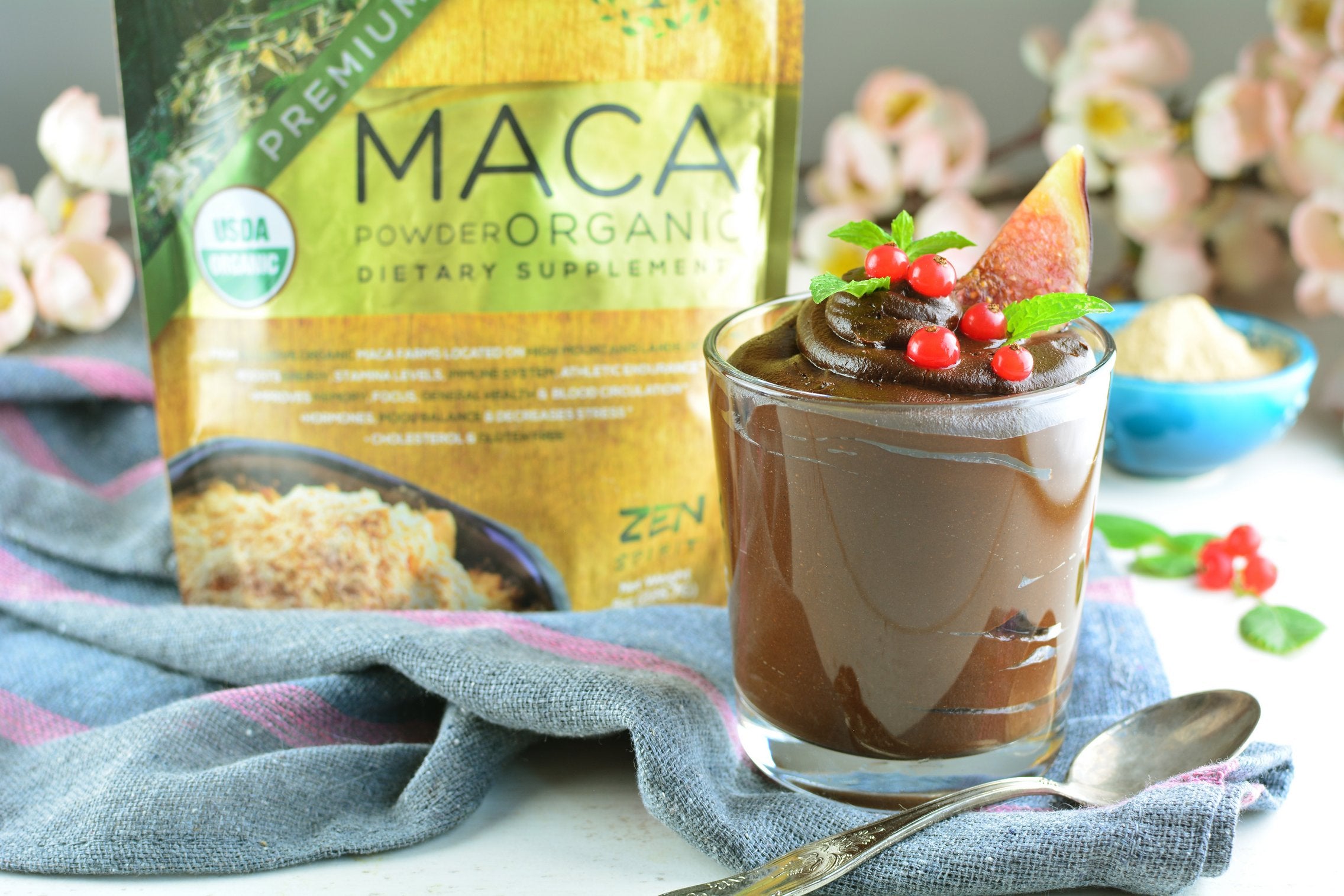 Avocado Maca Mousse with Cocoa final product