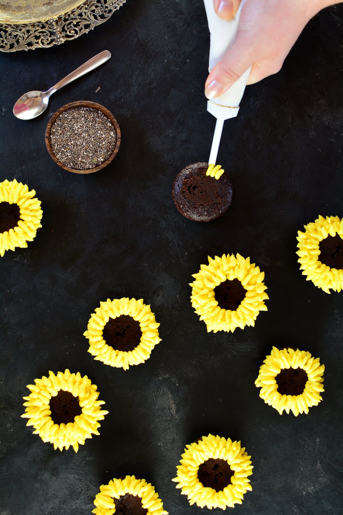 Sunflower Maca Cupcakes - Preparation