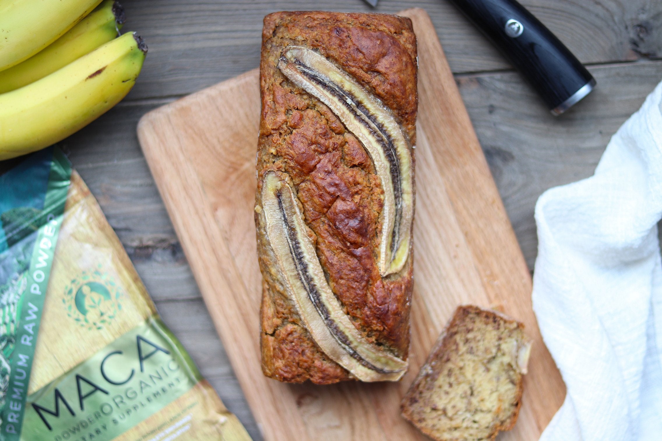 Maca Banana Bread with Coconut and Vanilla