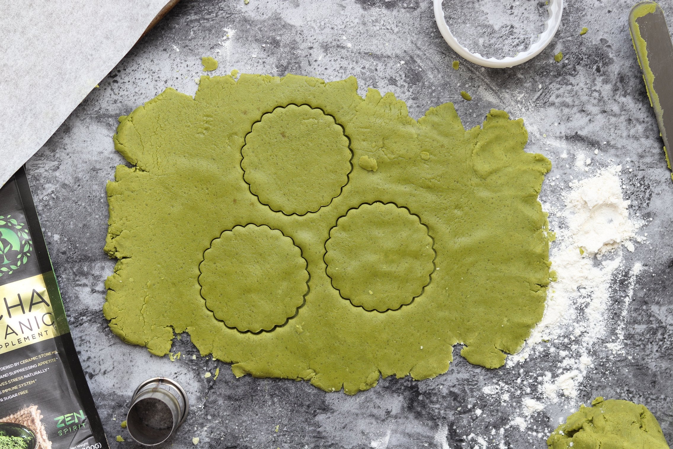 Matcha Shortbread Cookies - Dought