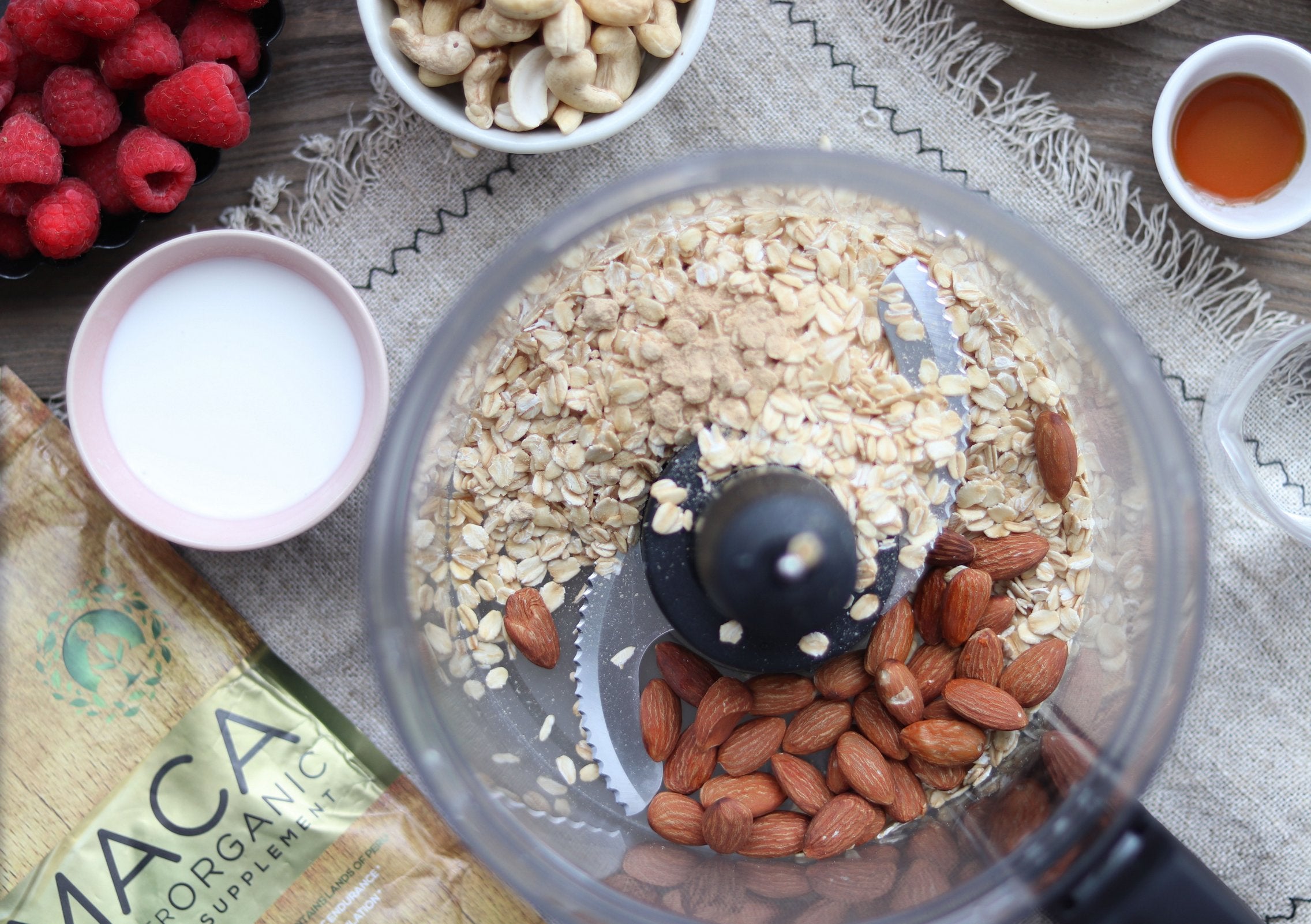 Vegan Maca Cream Cheese Tart with Almonds and Cashews