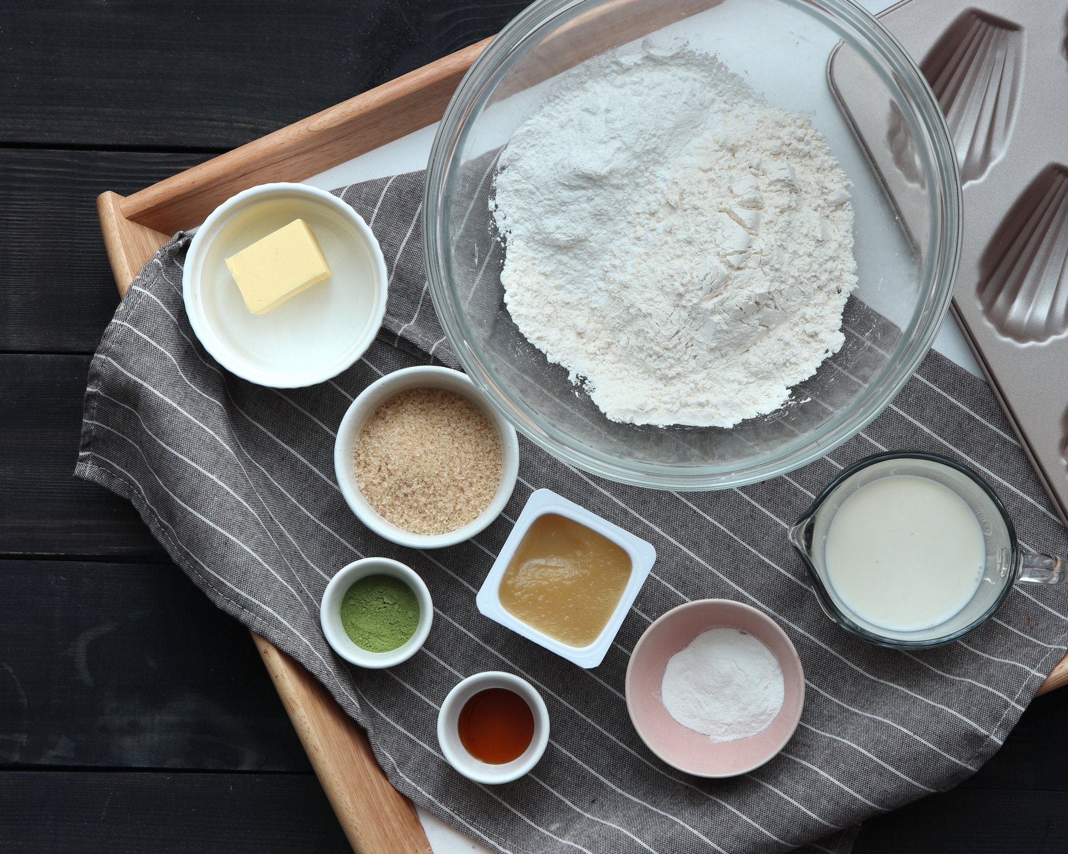 Vegan Matcha Madeleine - Ingredients