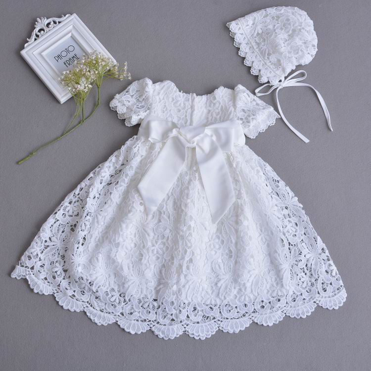 White Lace Christening Gown