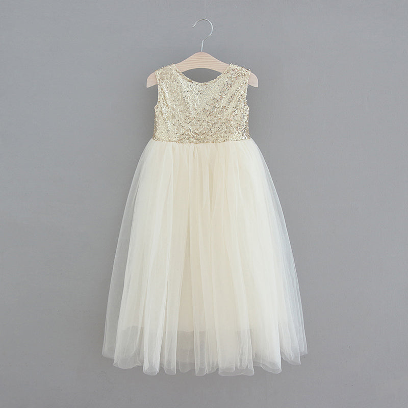 The Dana Flower Girl Dress - Gold