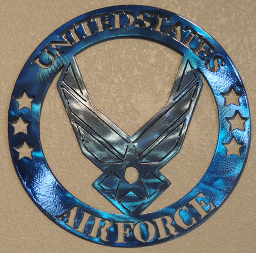 Air Force Logo metal wall art  Air Force Medallion metal sign