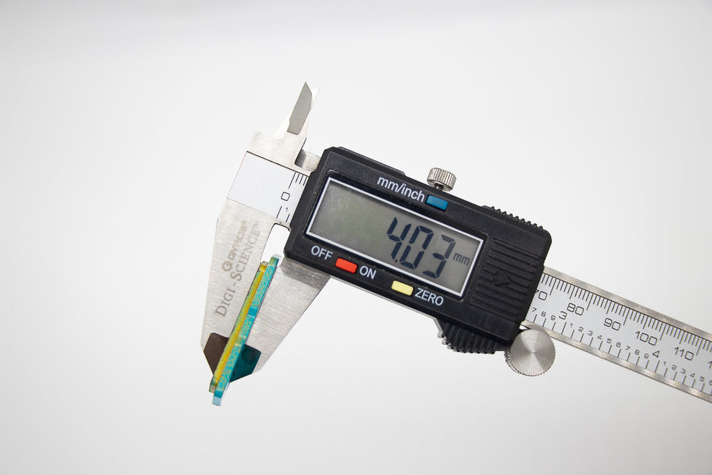 measuring brake pad wear with a caliper