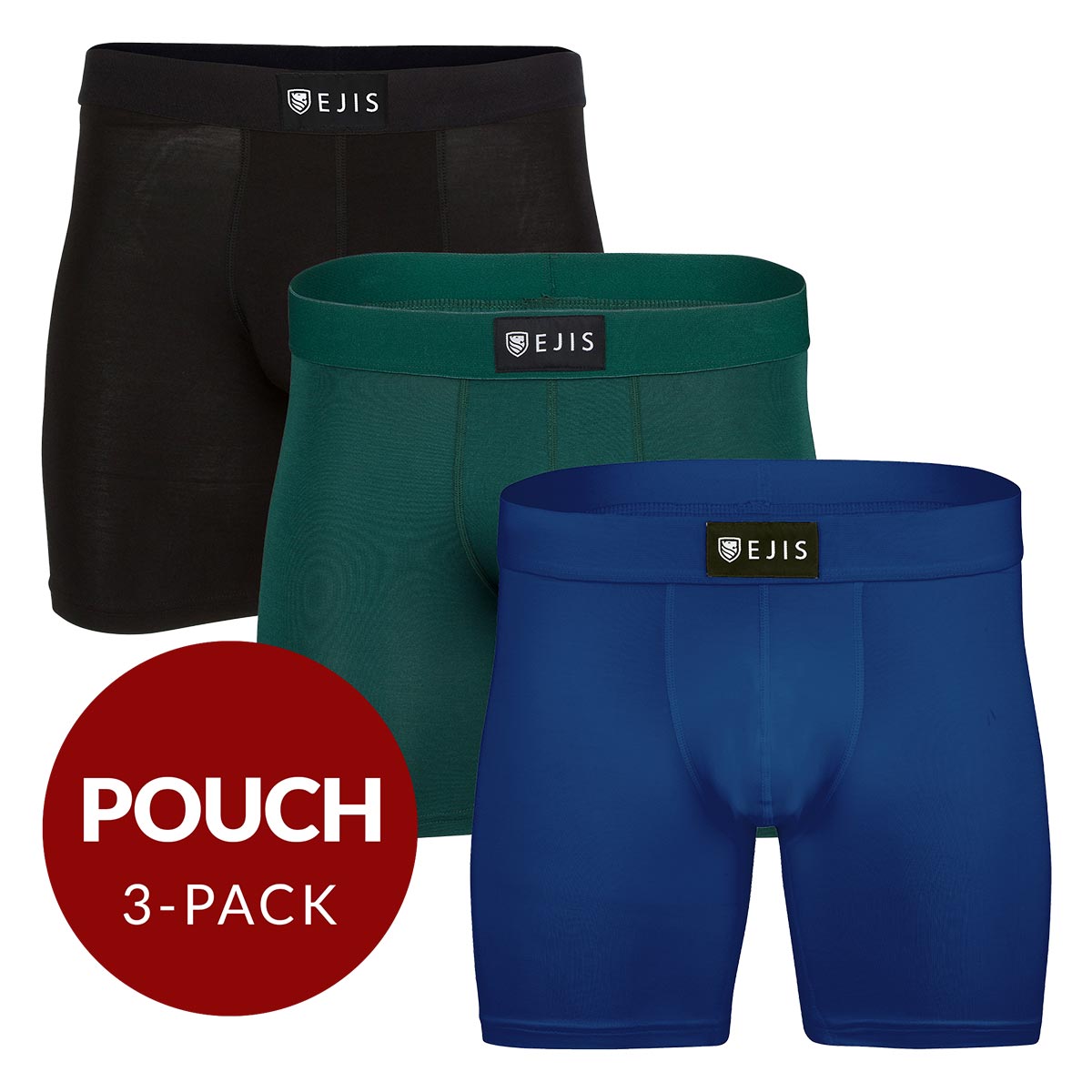 Pouch Sweat Proof Mens Boxer Briefs with Sweat Pads and Silver