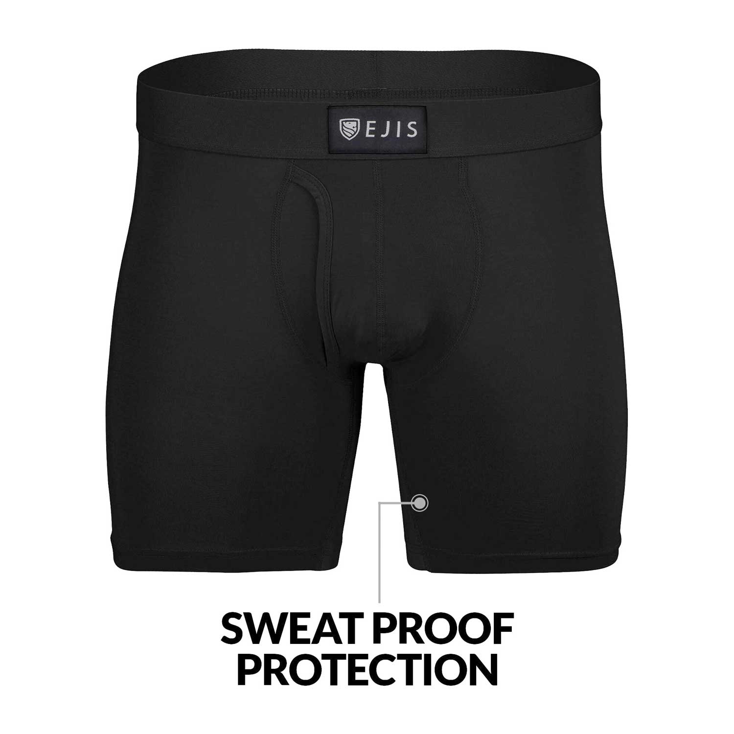 Pouch Sweat Proof Mens Boxer Briefs with Sweat Pads and Silver