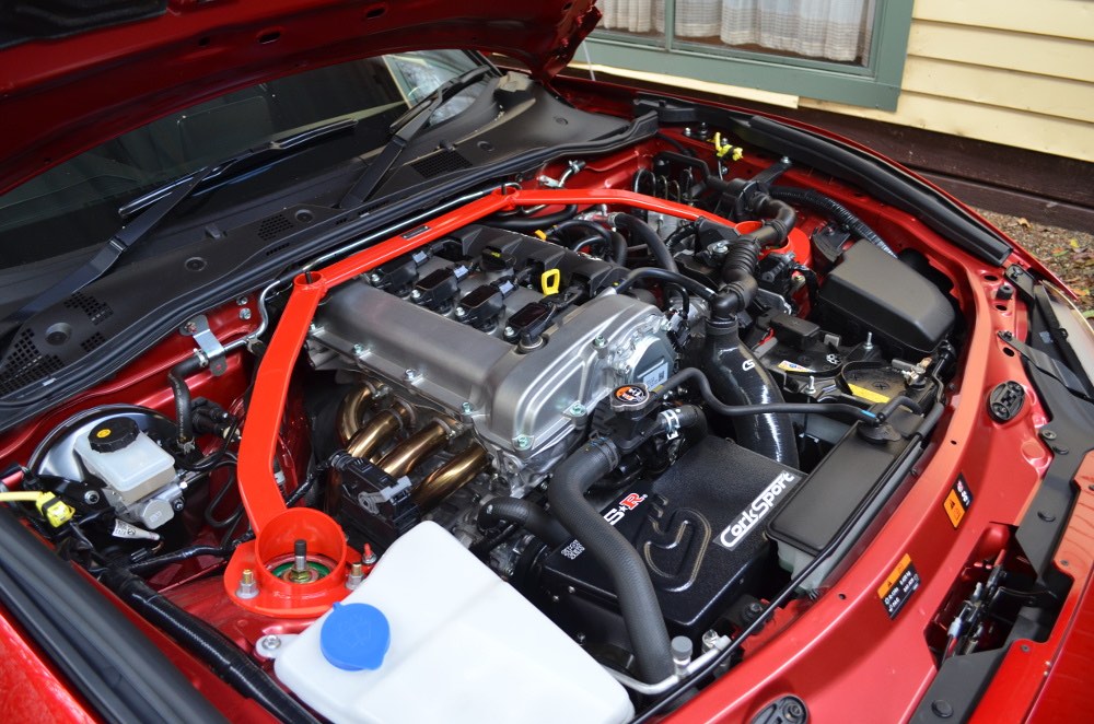 MX5 ND engine bay Goodwin Racing headers