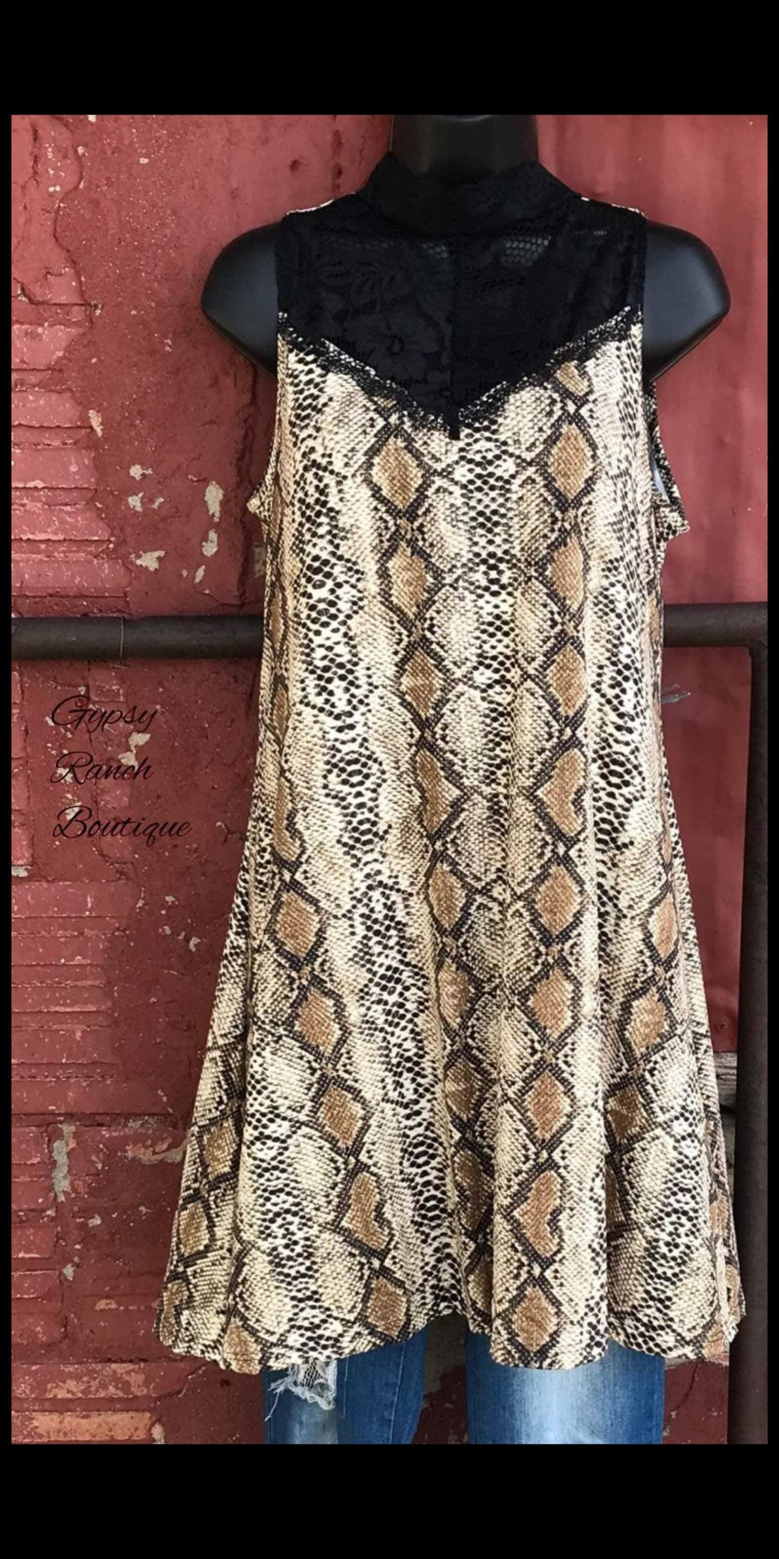 snake print dress size 18