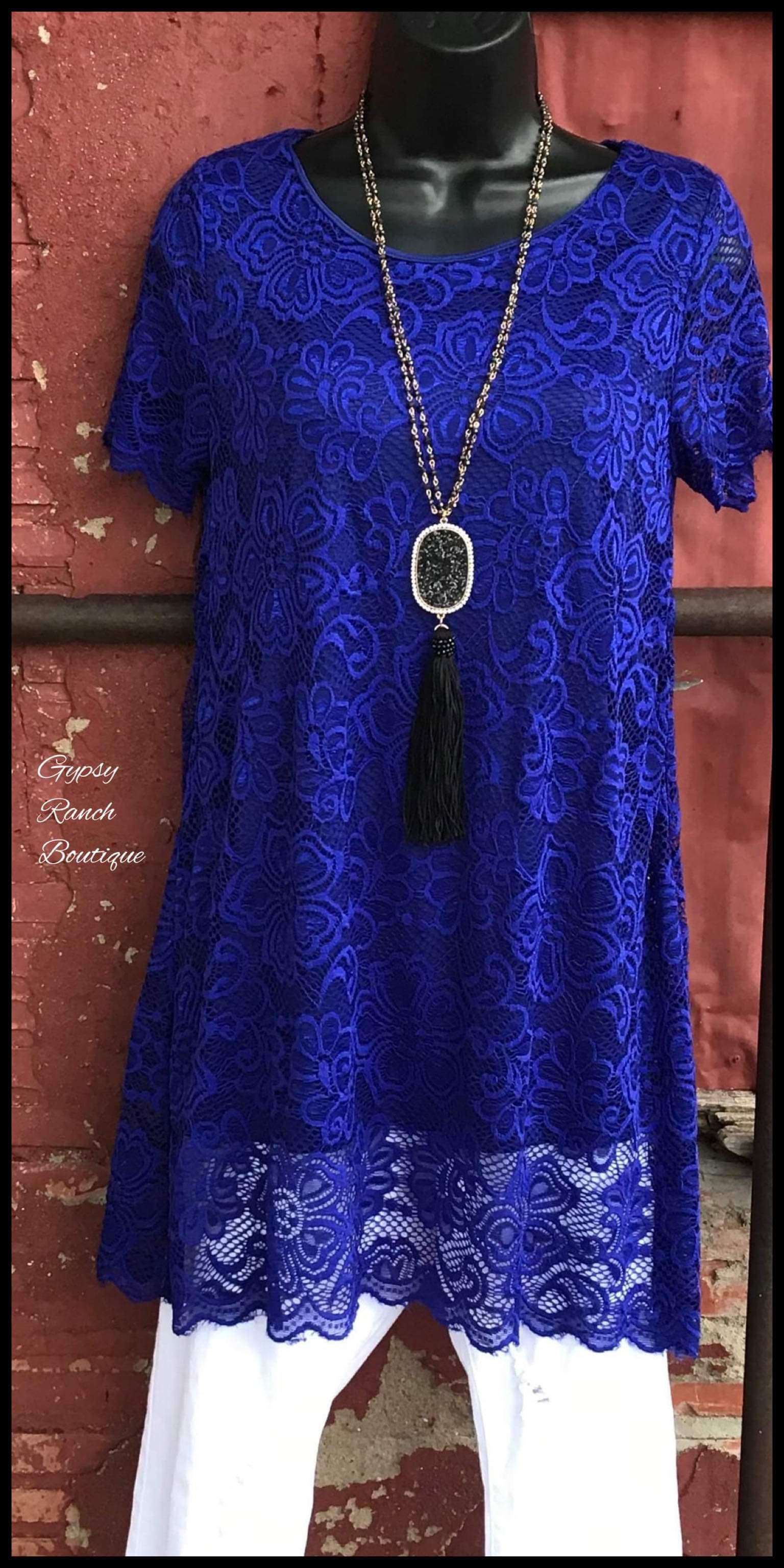 plus size lace tunic tops