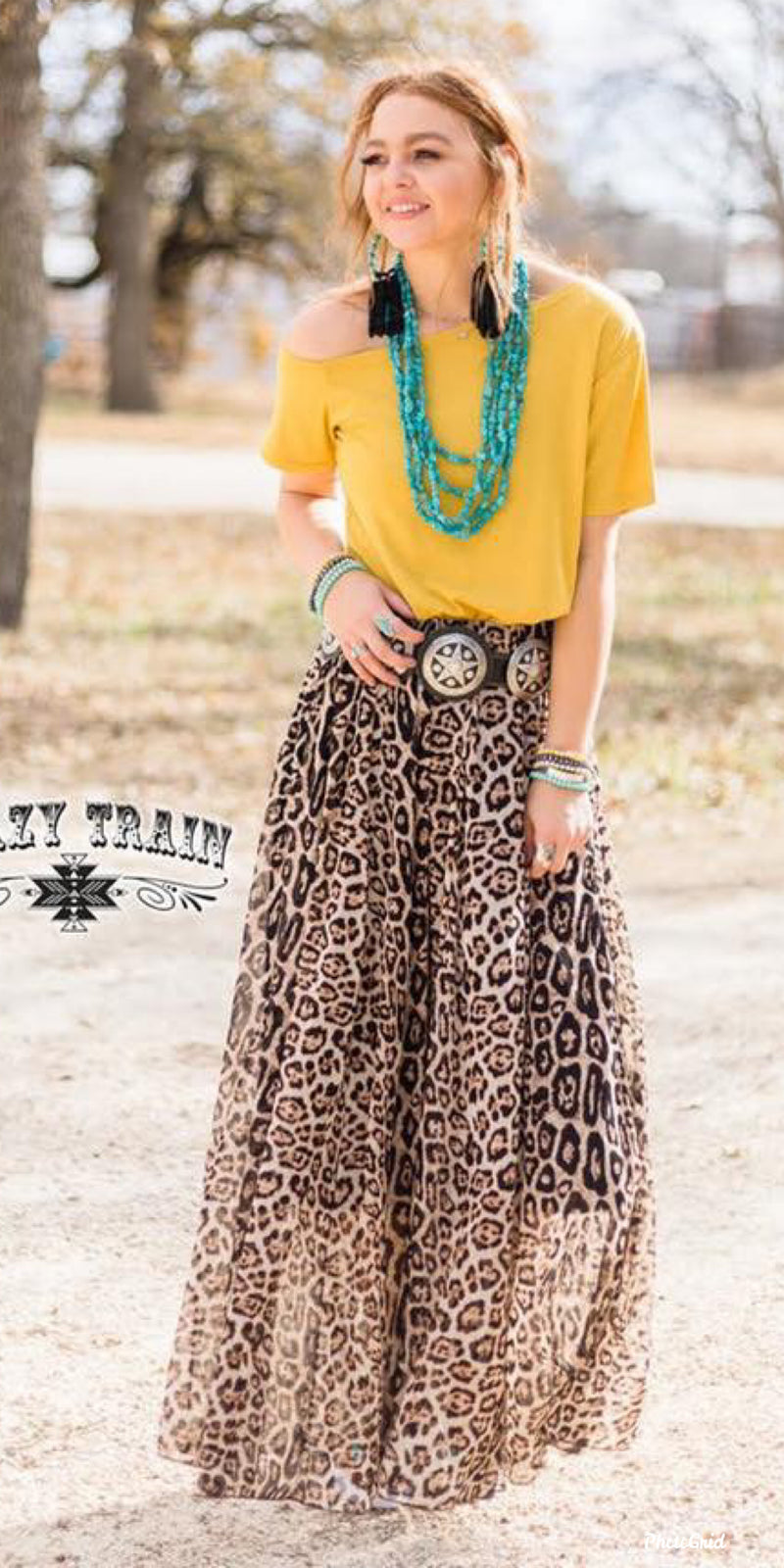 plus size leopard maxi skirt