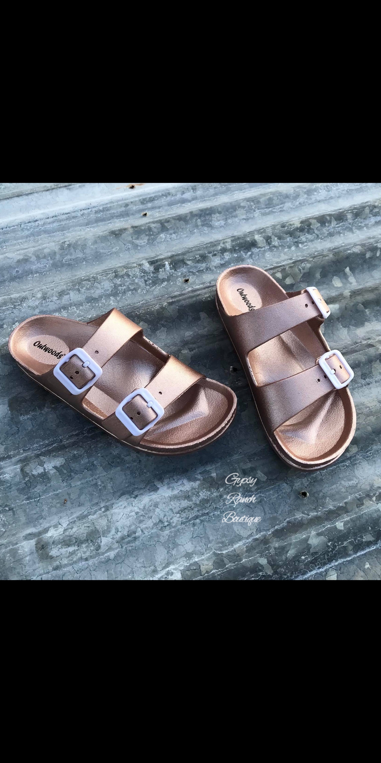 very rose gold sandals