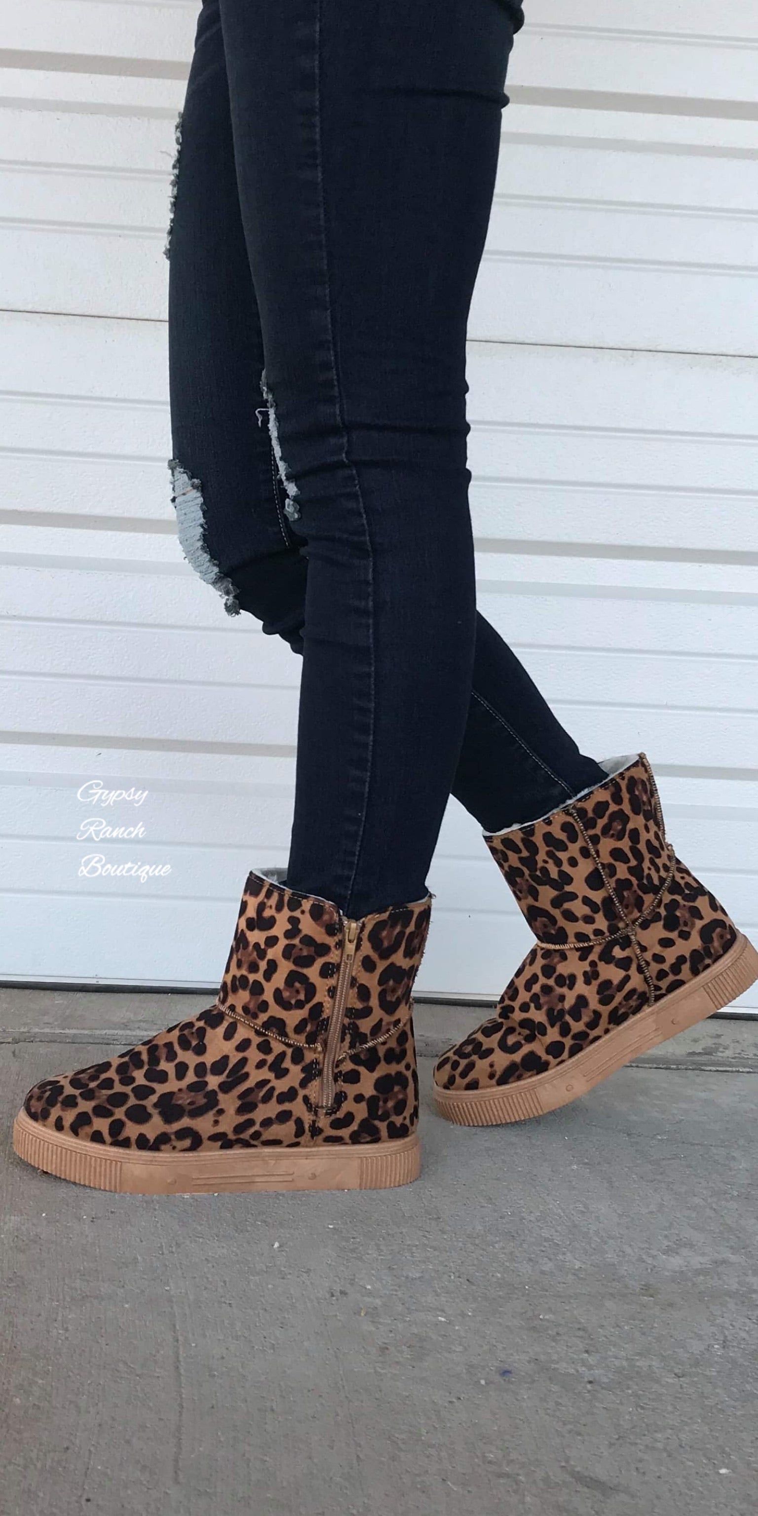 leopard booties boutique