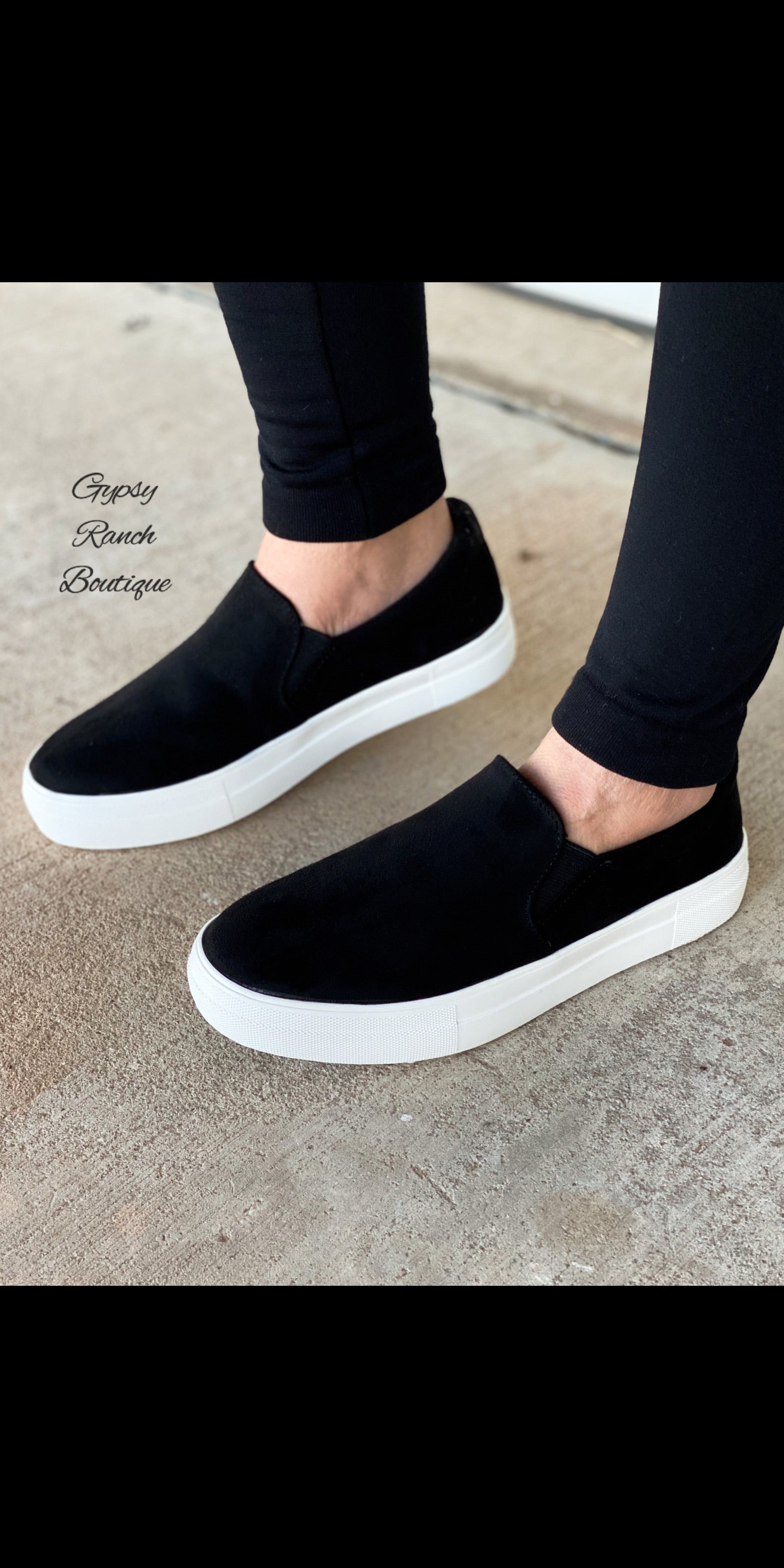 comfy black slip on shoes