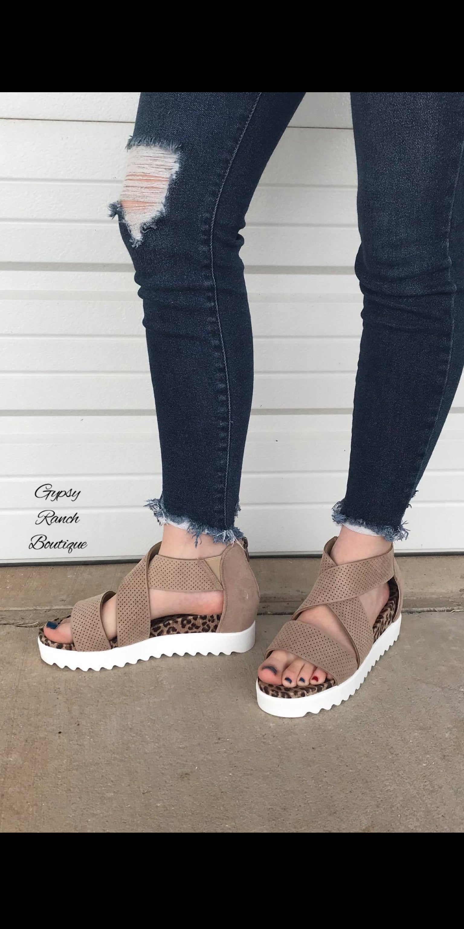 taupe sandals