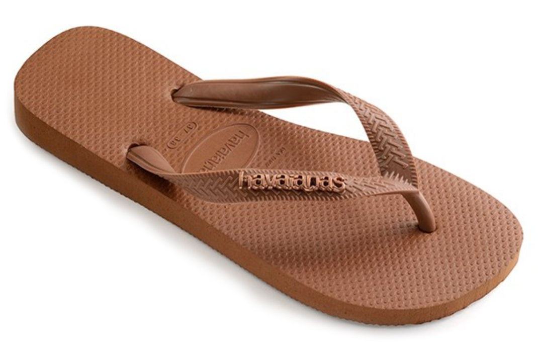 havaianas top logo metallic gold