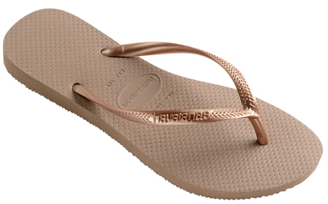 gold havaianas slim