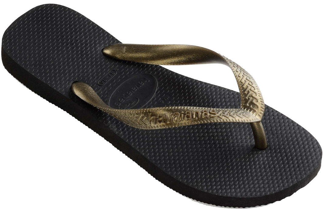 black and gold havaianas