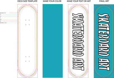 simple custom skate deck printed in the UK
