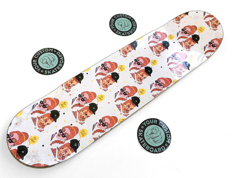 Anca Tomes custome printed skateboard