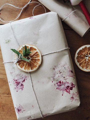 Smashed Berry DIY Wrapping Paper