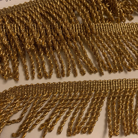 Metallic Gold Bullion Fringe 2'' Wide – Kayes Textiles