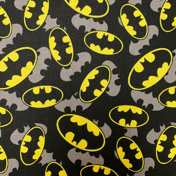 100% Cotton - Batman Logo Small - Sold By Half Metre – Kayes Textiles