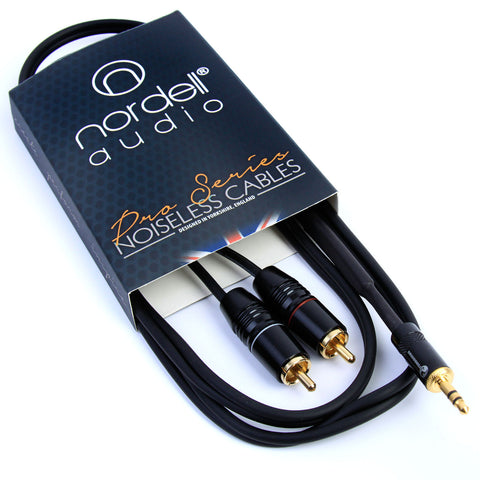 BLUE 3 METERS DOUBLE STEREO JACK 6.35MM CABLE - Clandestine Guitars
