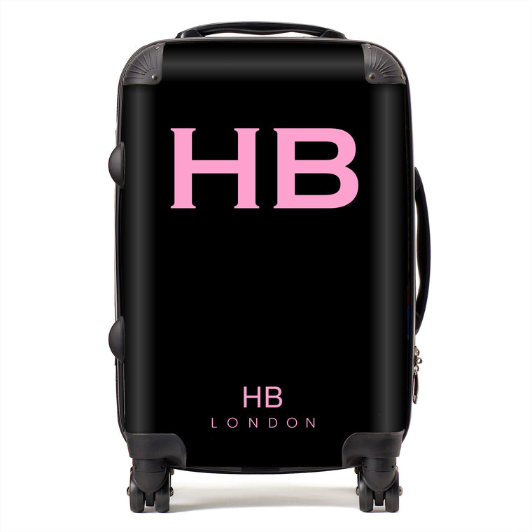 hand luggage with initials