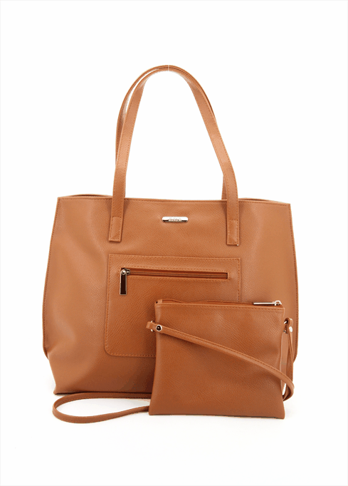 C17FE744TN 2-IN-1 TOTE BAG AND SLING (TAN) – CAVA