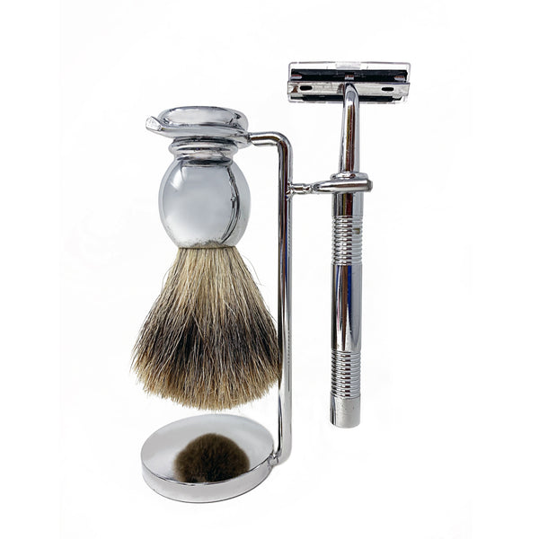 Sir Reginalds 4pc Shaving Kit Chrome 0