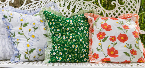 Floral Frill cushions