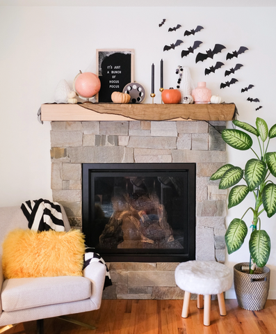 Cut out paper bats for DIY Halloween decorations