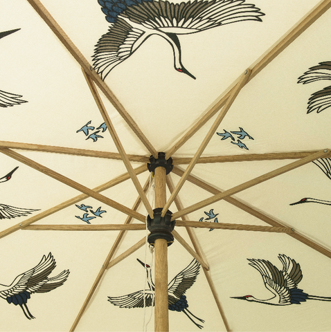 Soaring cranes in our Lexi octagonal parasol