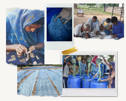 Nila sustainable organising in jaipur teaching the process of indigo
