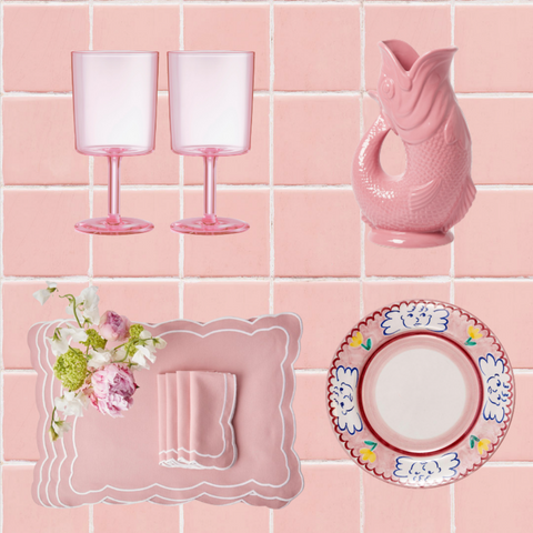 Pink tableware that will be perfect for any outdoor space