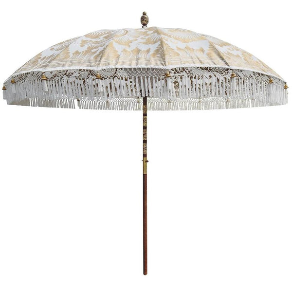 large cream umbrella