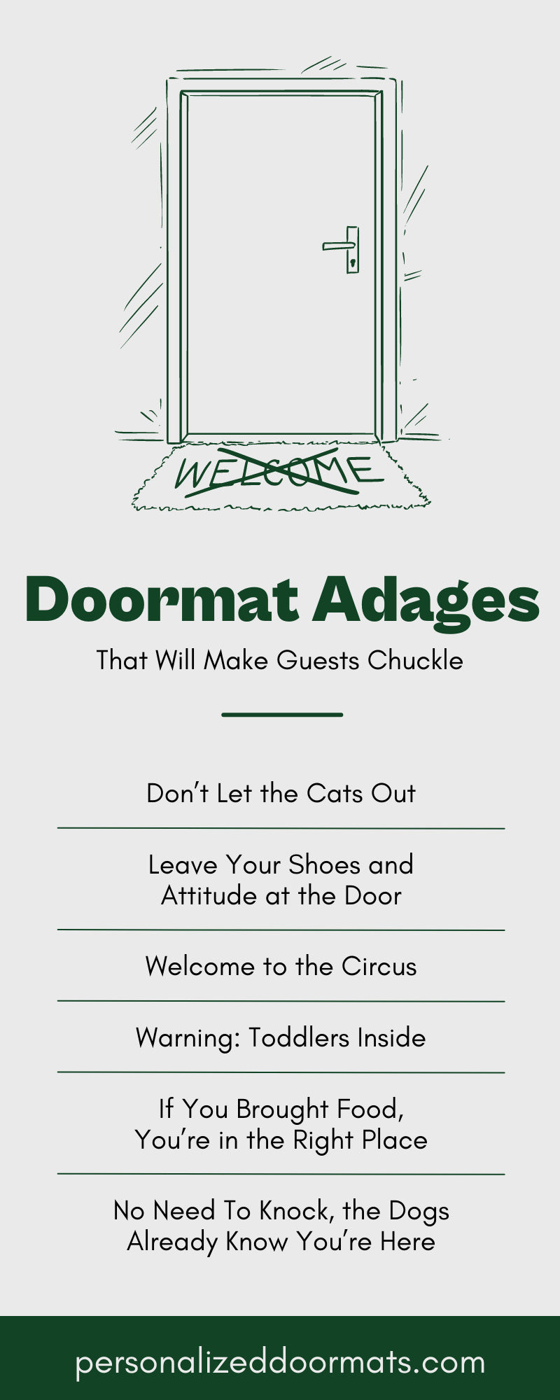 10 Doormat Adages That Will Make Guests Chuckle