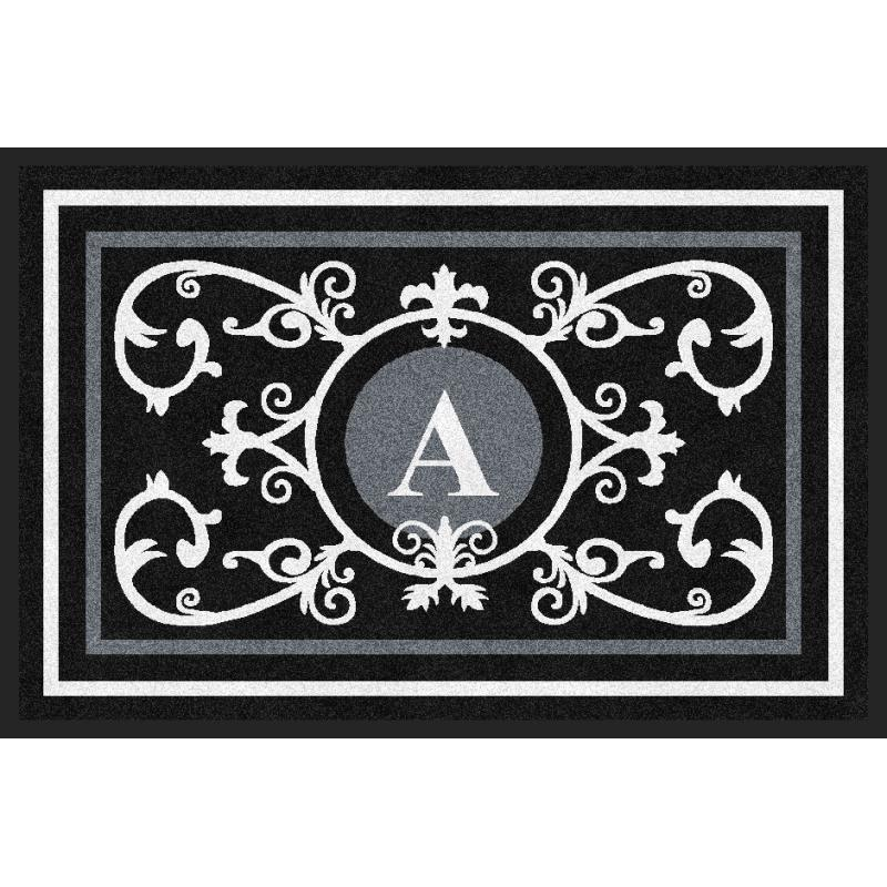 Edinburgh Estate Doormat Monogrammed Black & White