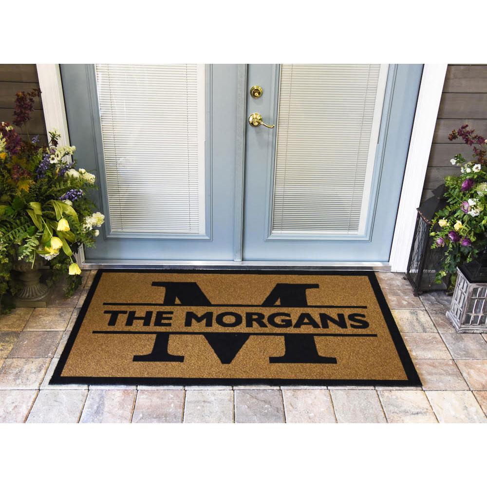 Custom High Traffic Door Mat with Logo Inlay