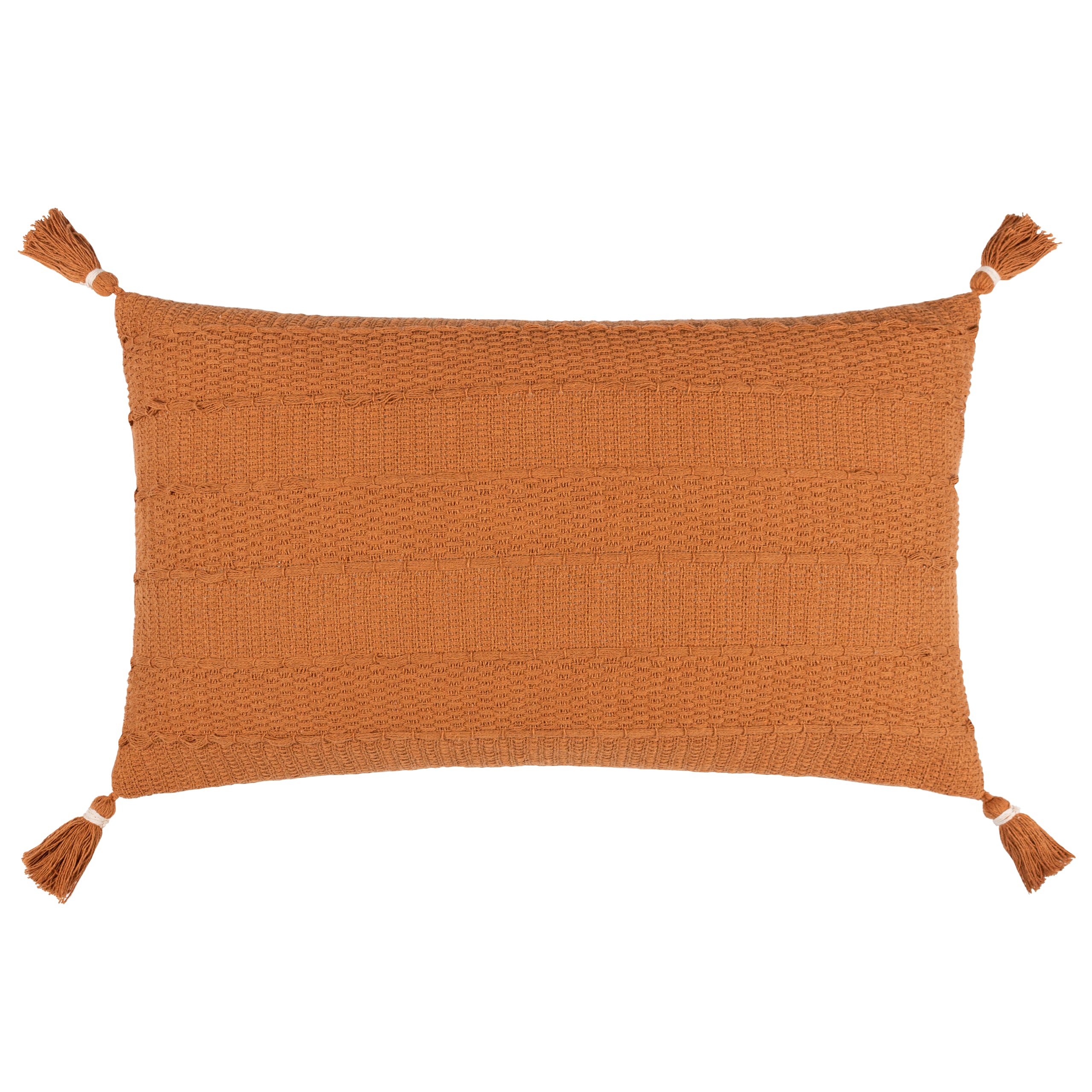 Caliche Textured Tassled Accent Cushion For Sofa Or Bed Roseland