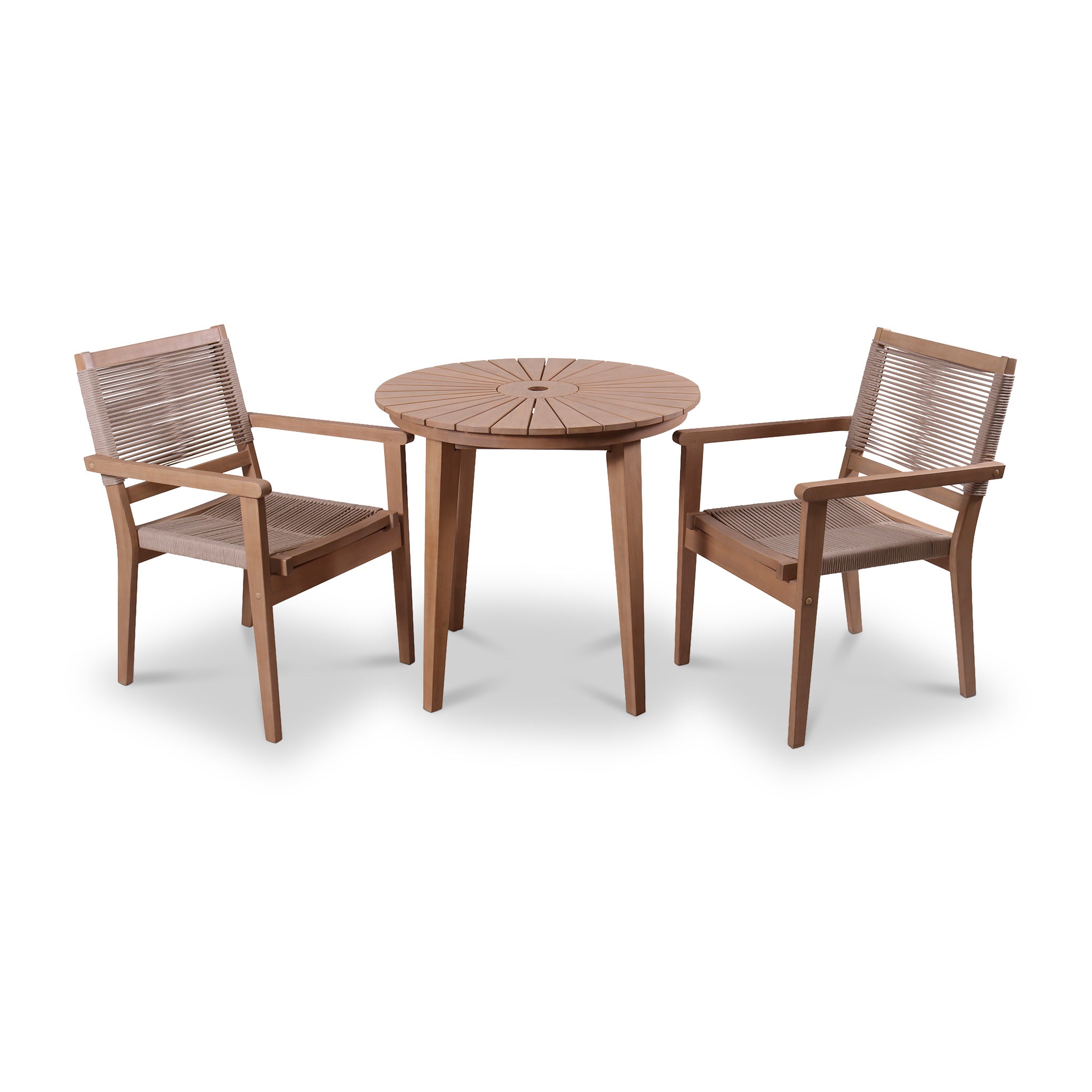 Roma Fsc Bistro 80cm Table With 2 Rope Stacking Chairs Roseland