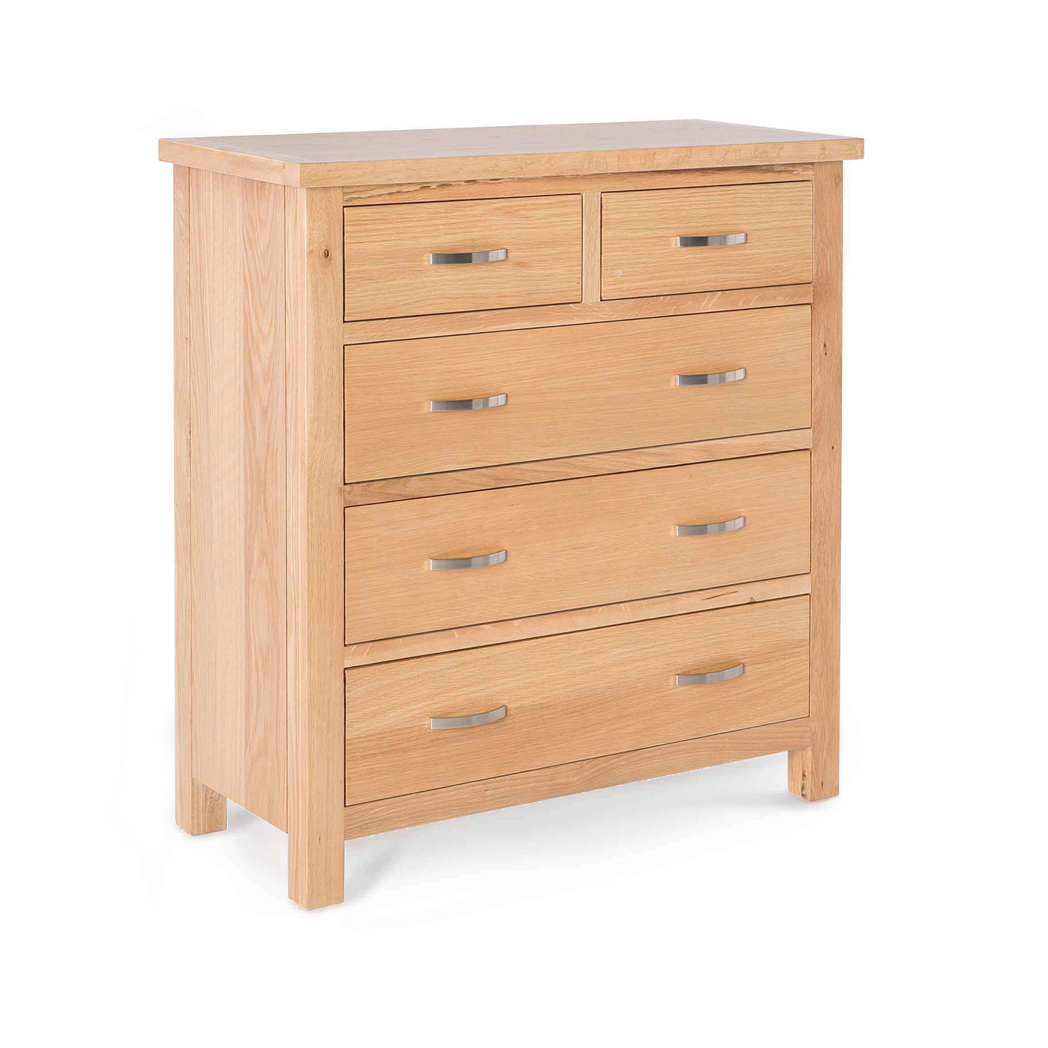 London Oak Chest Of Drawers W85cm Solid Wood Roseland