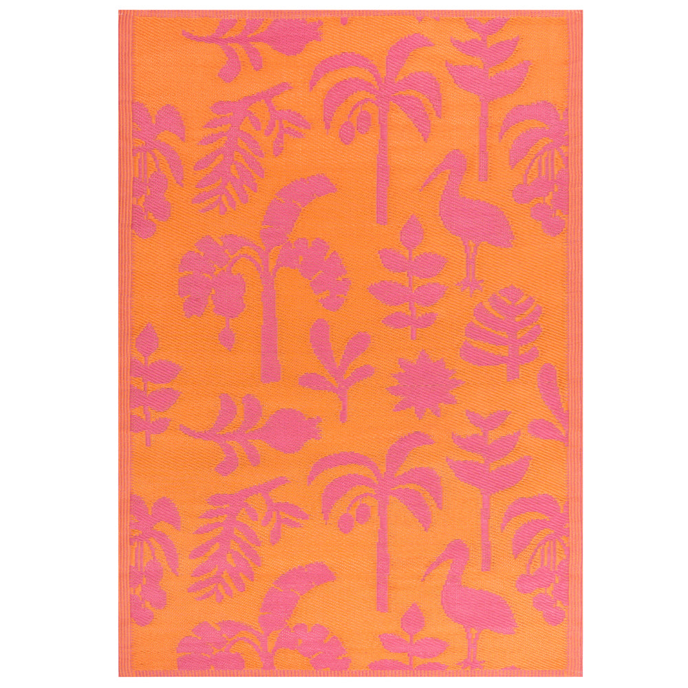 Marula Outdoor Indoor Waterproof Rug Orange Yellow Roseland