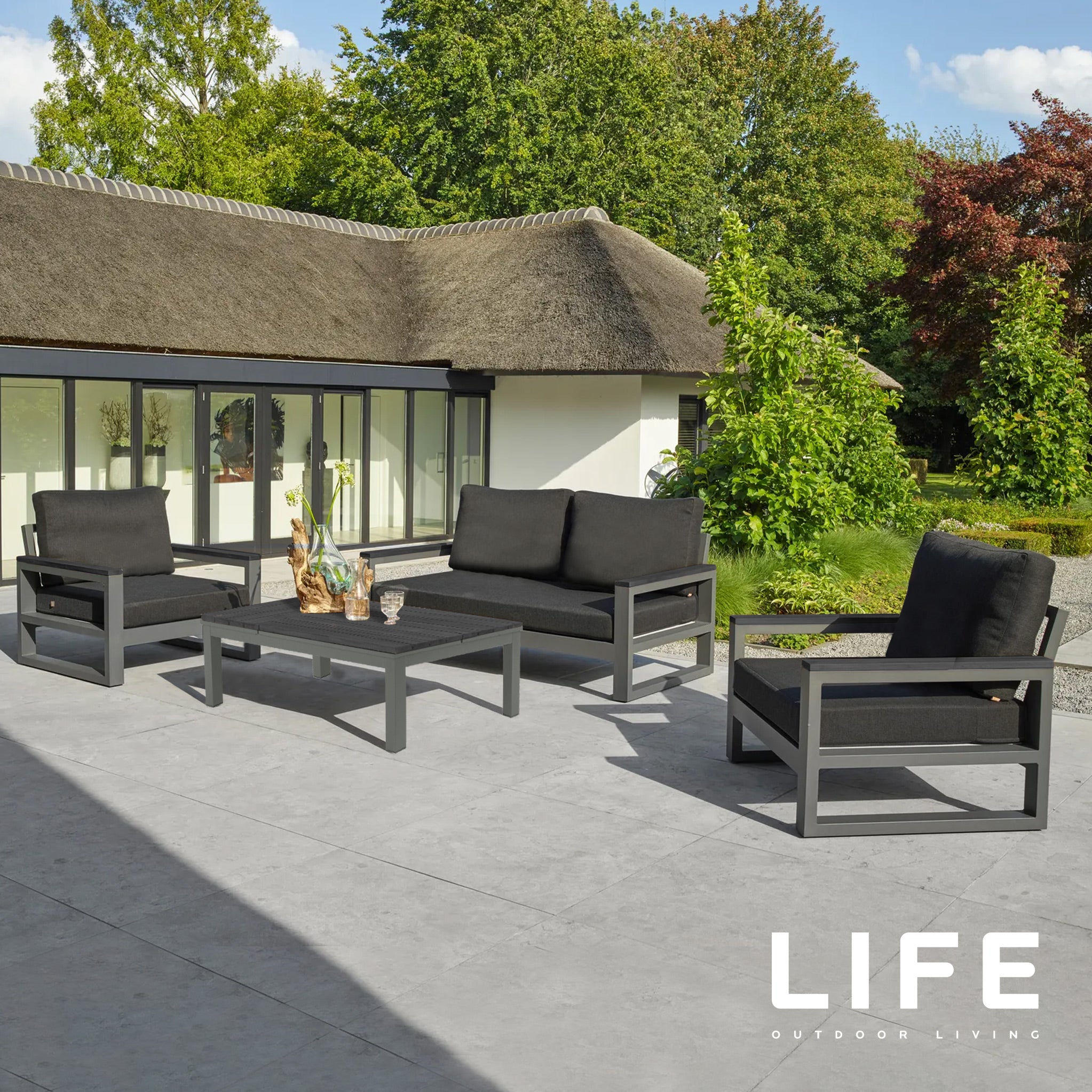 Life Mallorca Garden Lounge Sofa Set With Lift Up Coffee Table