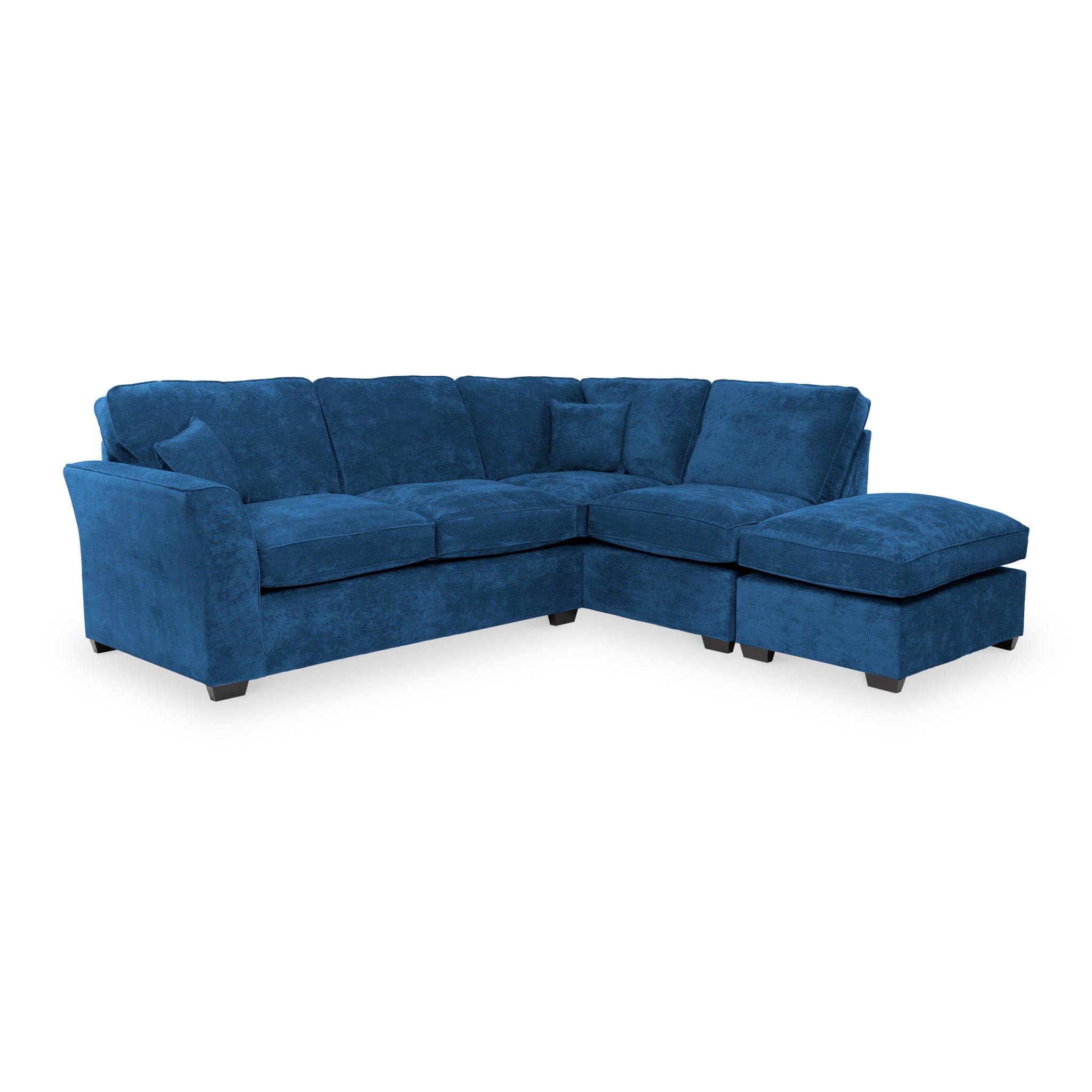 Padstow Corner Sofa Grey Or Blue Fabric Couch Roseland