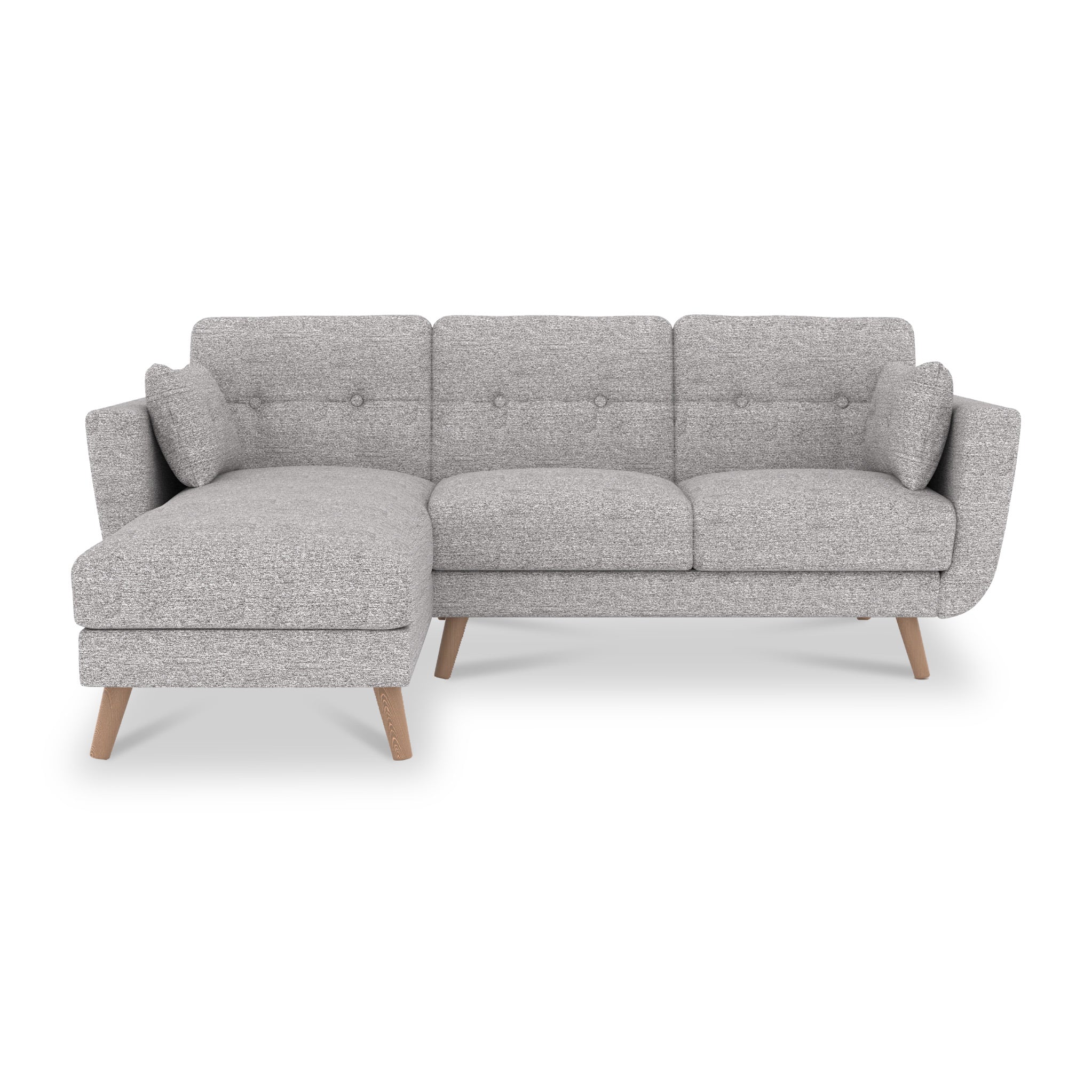Trom Grey Linen Chaise Corner Sofabed Sofa