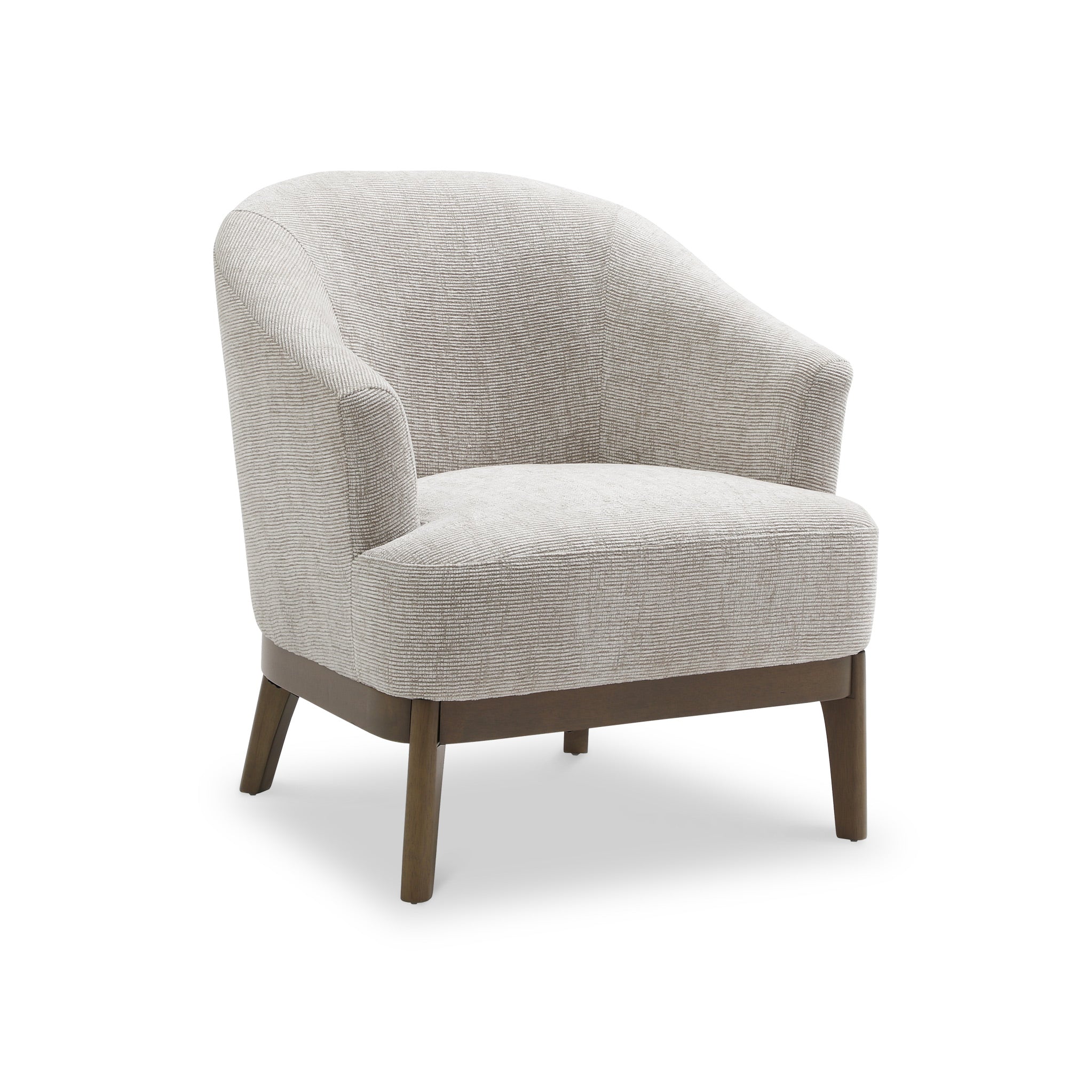 Toira Natural Woven Chenille Tub Arm Chair For Living Room Roseland