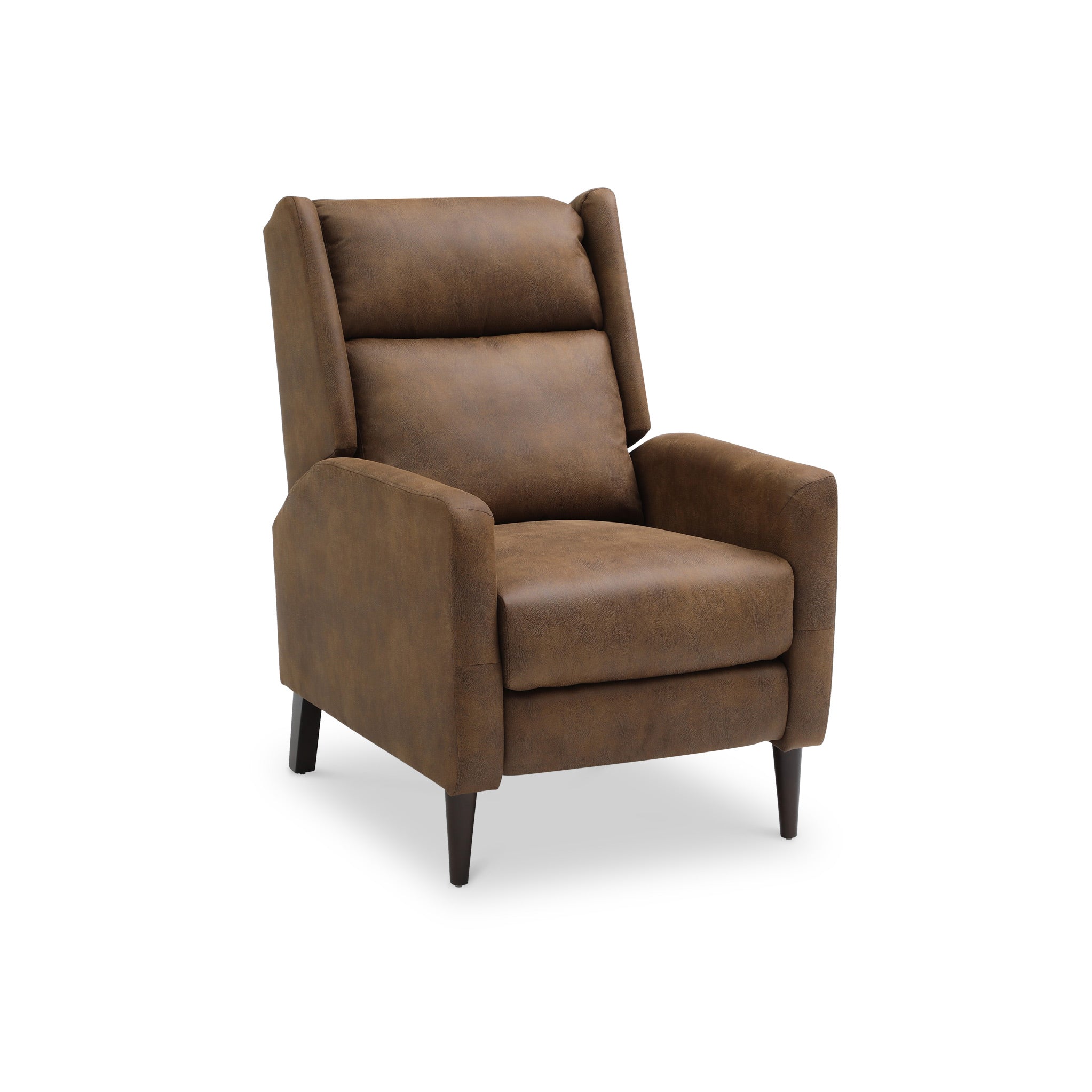 Moreton Brown Faux Leather Reclining Armchair For Living Room Roseland